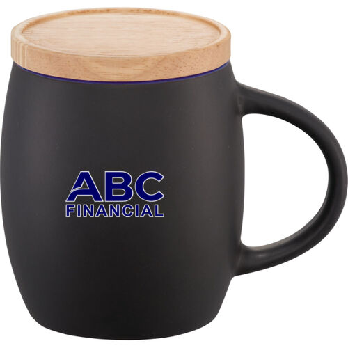 CC - Hearth Ceramic Mug with FSC 100% Wood Lid/Coaster 15oz Thumbnail